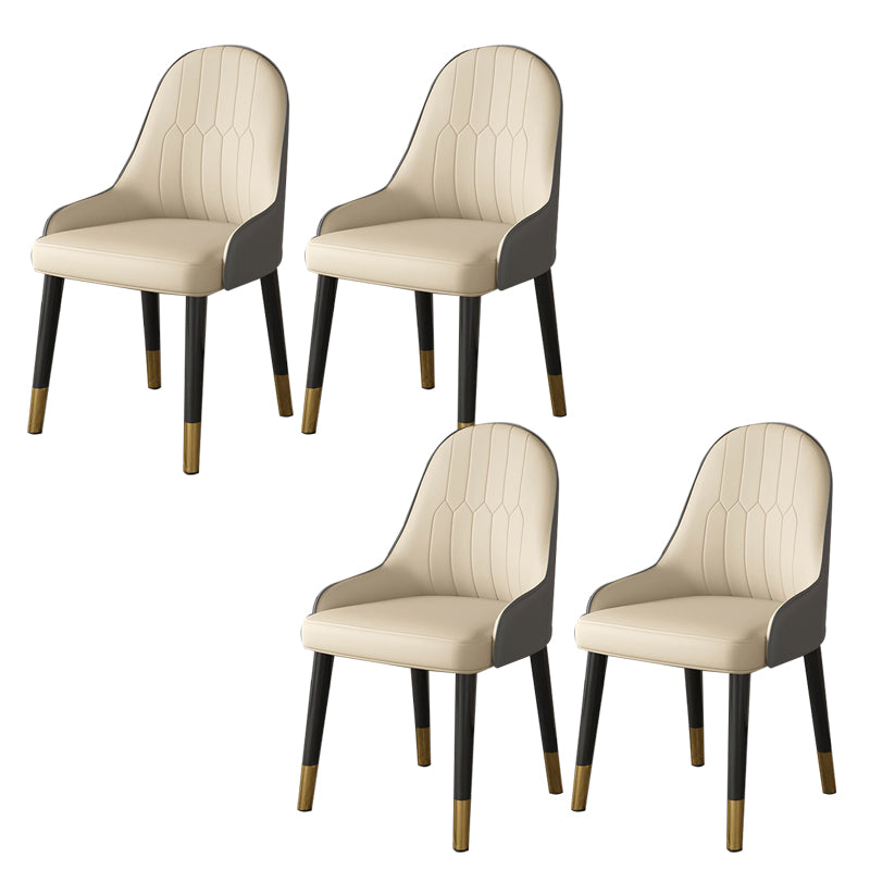 Faux Leather Dining Chair Parsons Home Dining Arm Side Chair