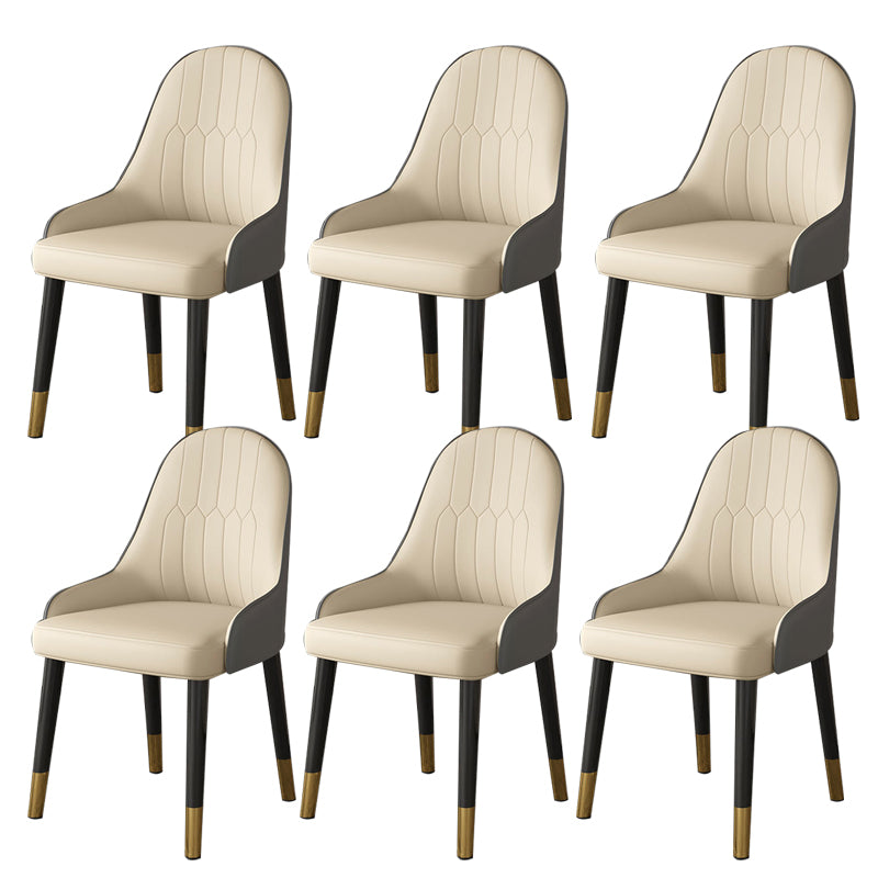 Faux Leather Dining Chair Parsons Home Dining Arm Side Chair