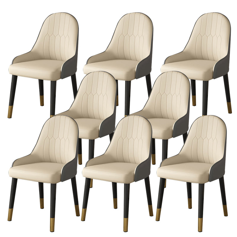 Faux Leather Dining Chair Parsons Home Dining Arm Side Chair