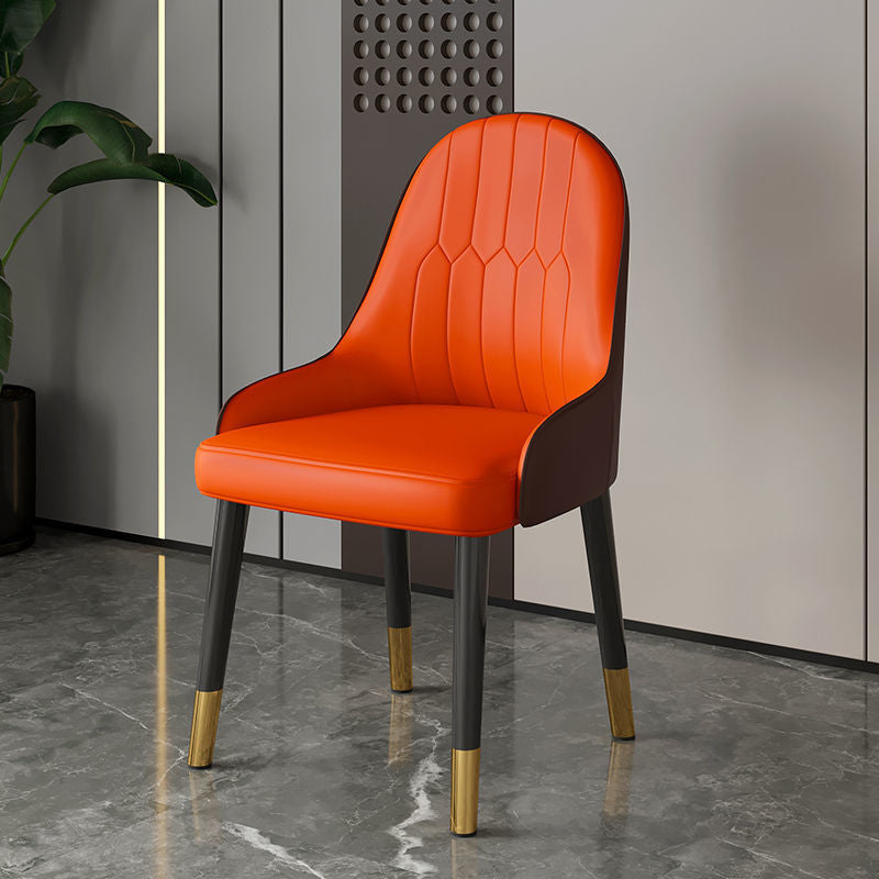 Faux Leather Dining Chair Parsons Home Dining Arm Side Chair