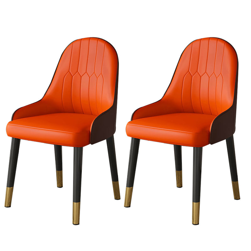 Faux Leather Dining Chair Parsons Home Dining Arm Side Chair