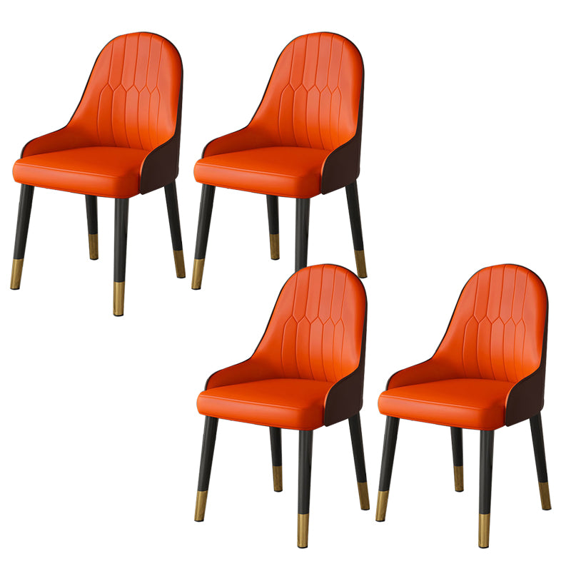 Faux Leather Dining Chair Parsons Home Dining Arm Side Chair