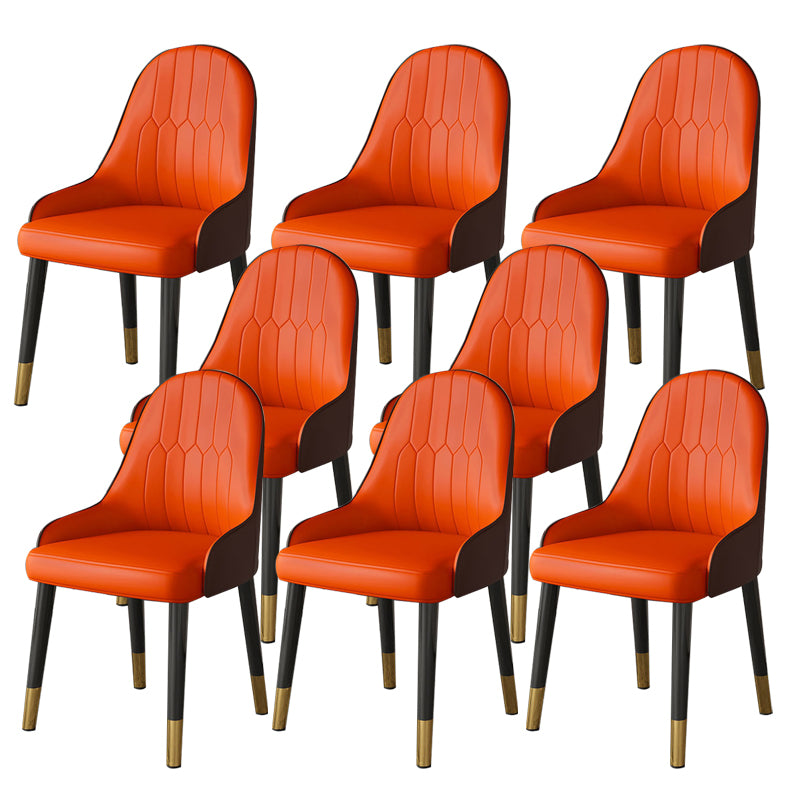 Faux Leather Dining Chair Parsons Home Dining Arm Side Chair