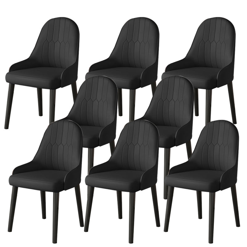 Faux Leather Dining Chair Parsons Home Dining Arm Side Chair