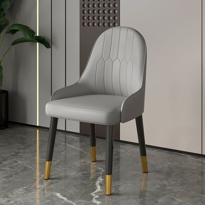 Faux Leather Dining Chair Parsons Home Dining Arm Side Chair