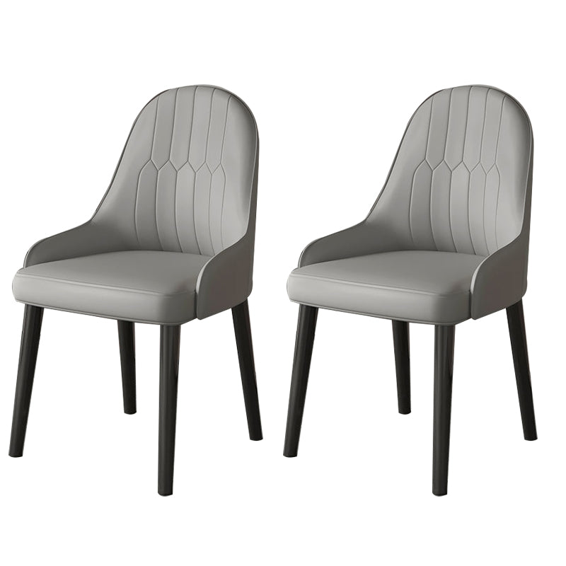 Faux Leather Dining Chair Parsons Home Dining Arm Side Chair