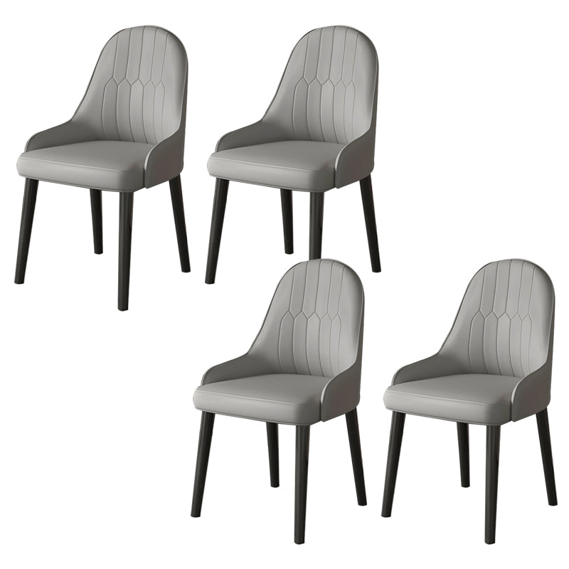 Faux Leather Dining Chair Parsons Home Dining Arm Side Chair