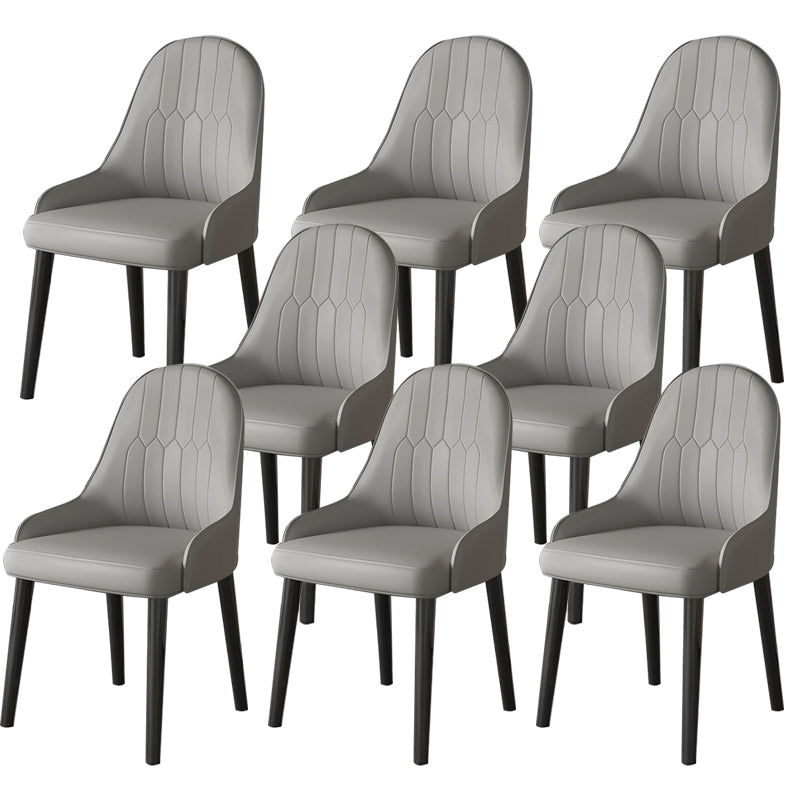 Faux Leather Dining Chair Parsons Home Dining Arm Side Chair