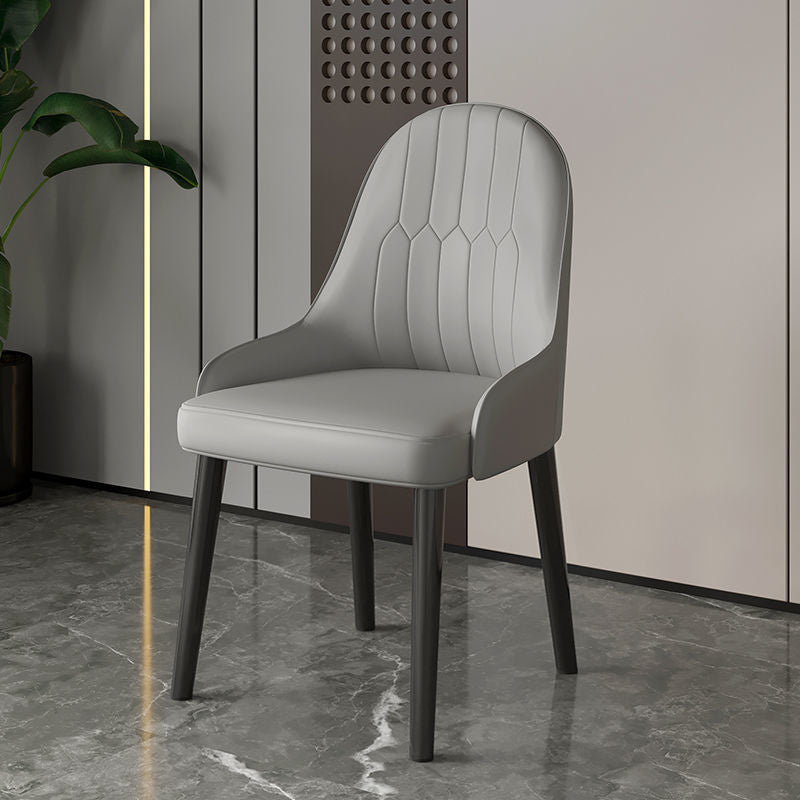 Faux Leather Dining Chair Parsons Home Dining Arm Side Chair