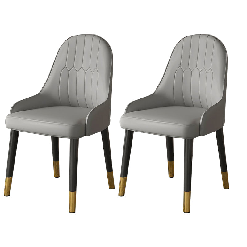 Faux Leather Dining Chair Parsons Home Dining Arm Side Chair