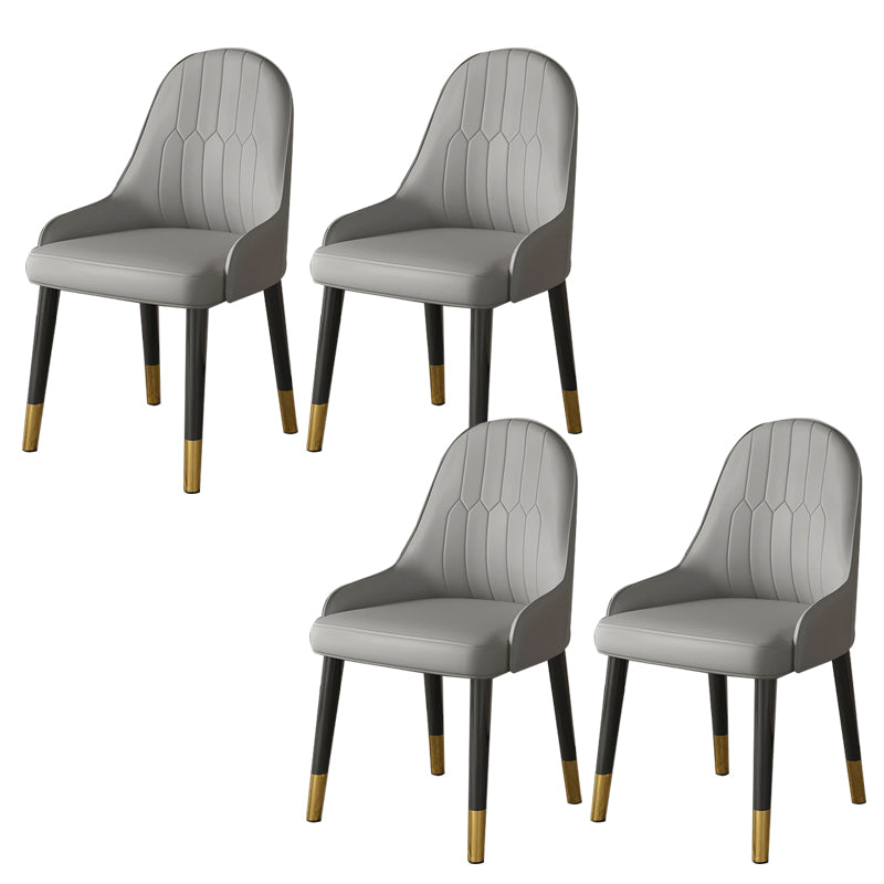 Faux Leather Dining Chair Parsons Home Dining Arm Side Chair