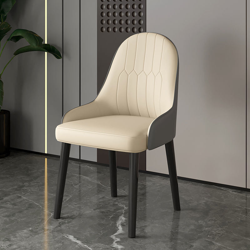 Faux Leather Dining Chair Parsons Home Dining Arm Side Chair