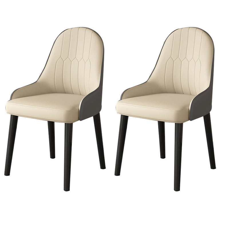 Faux Leather Dining Chair Parsons Home Dining Arm Side Chair