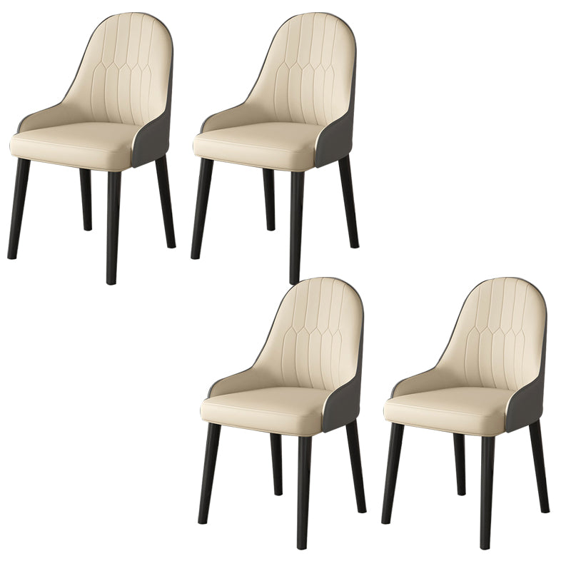 Faux Leather Dining Chair Parsons Home Dining Arm Side Chair