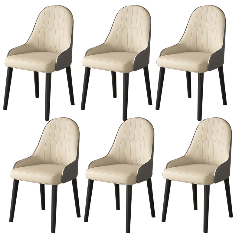 Faux Leather Dining Chair Parsons Home Dining Arm Side Chair