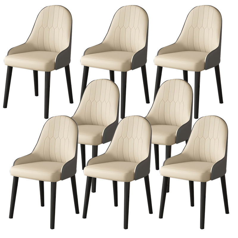 Faux Leather Dining Chair Parsons Home Dining Arm Side Chair