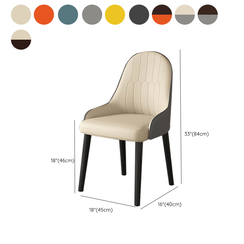Faux Leather Dining Chair Parsons Home Dining Arm Side Chair