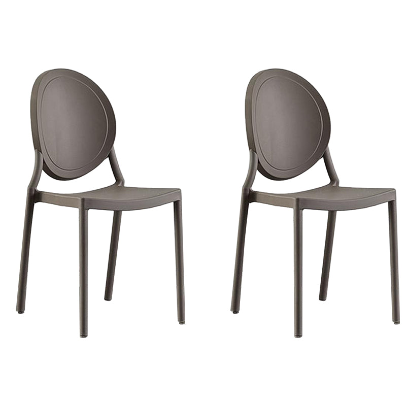Plastic Modern Chair 16.1" Wide King Louis Back Side Chair Set