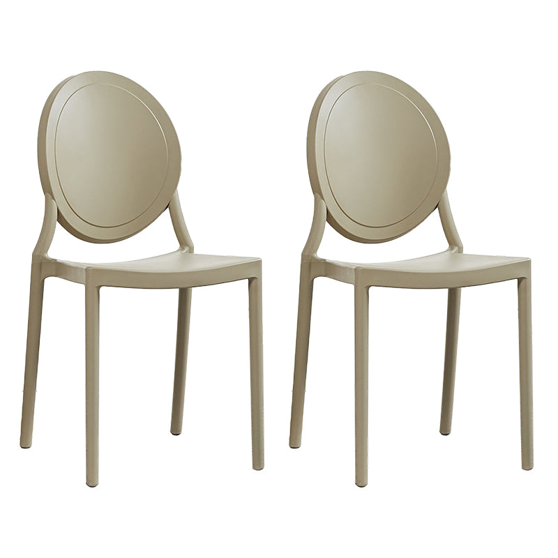 Plastic Modern Chair 16.1" Wide King Louis Back Side Chair Set