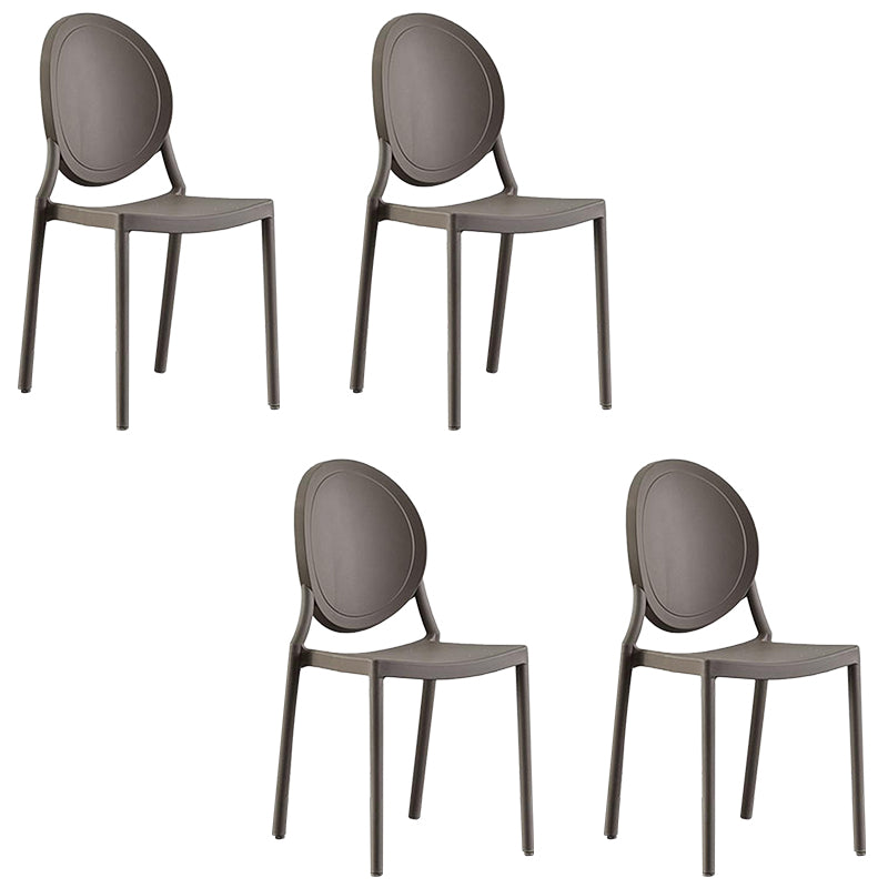 Plastic Modern Chair 16.1" Wide King Louis Back Side Chair Set