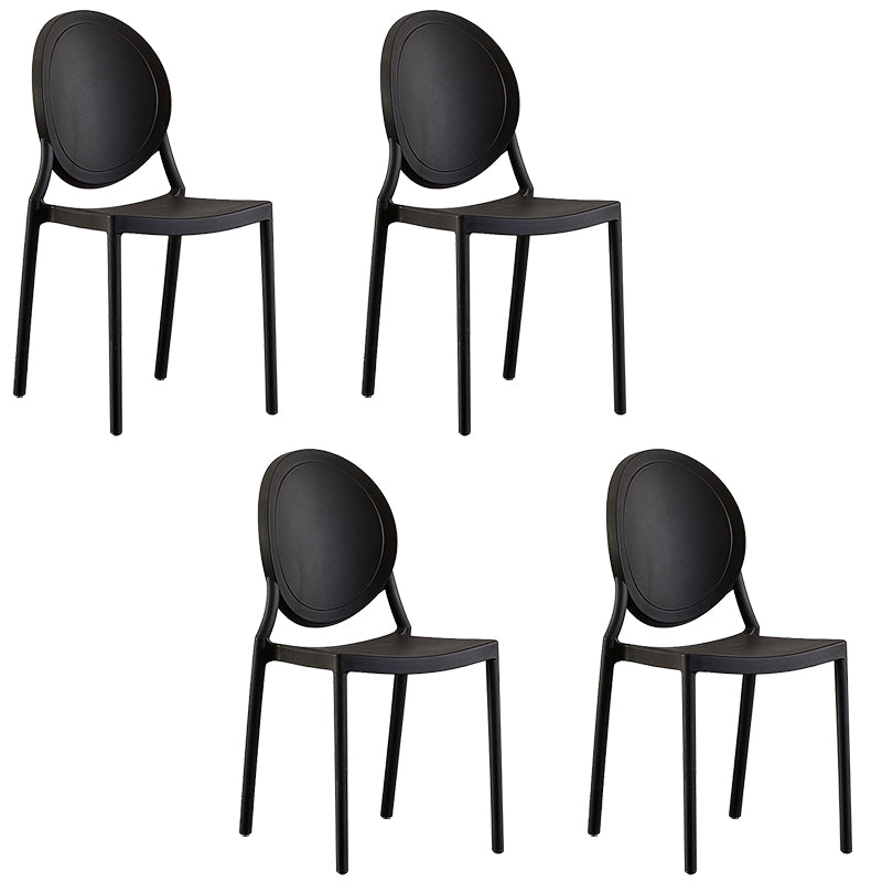 Plastic Modern Chair 16.1" Wide King Louis Back Side Chair Set