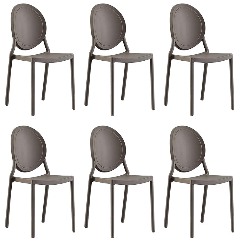Plastic Modern Chair 16.1" Wide King Louis Back Side Chair Set