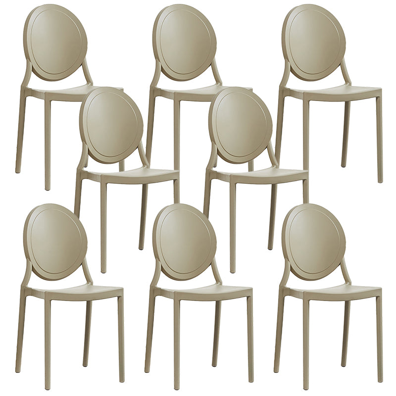 Plastic Modern Chair 16.1" Wide King Louis Back Side Chair Set