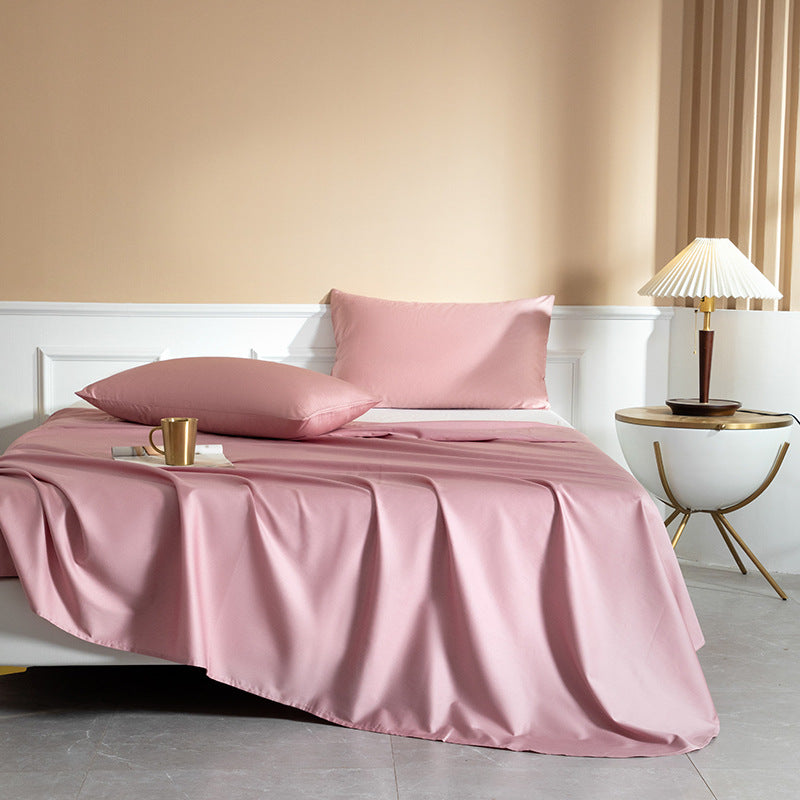 Sateen Weave Sheet Fade Resistant Non-Pilling Solid Color Soft Bed Sheet