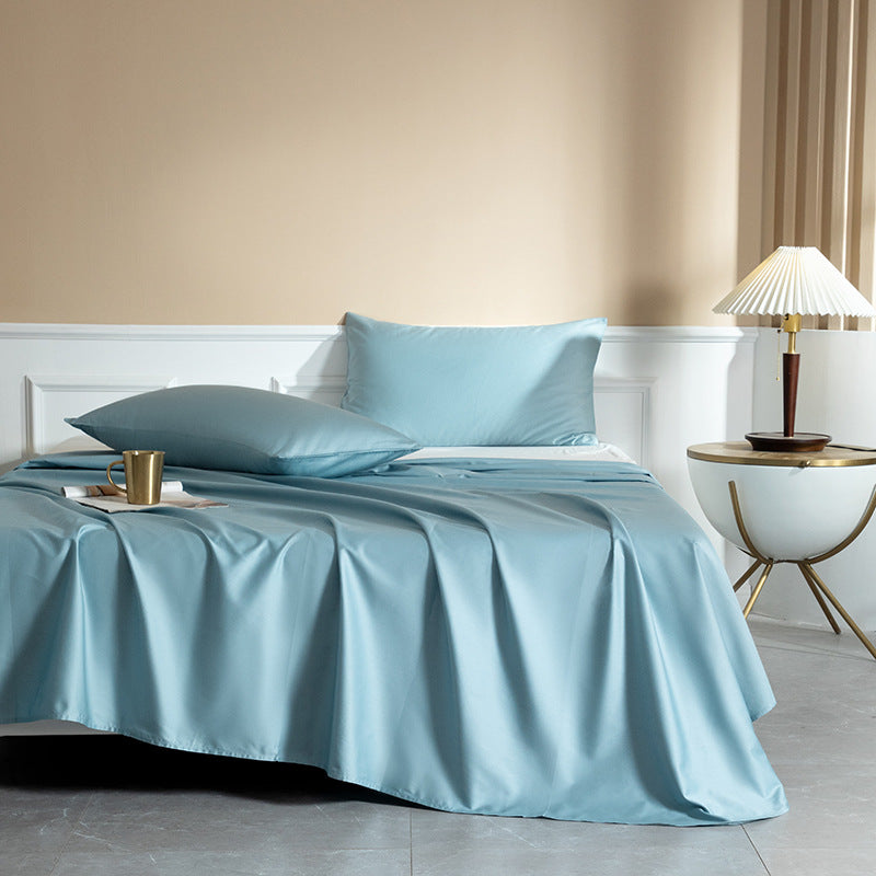 Sateen Weave Sheet Fade Resistant Non-Pilling Solid Color Soft Bed Sheet