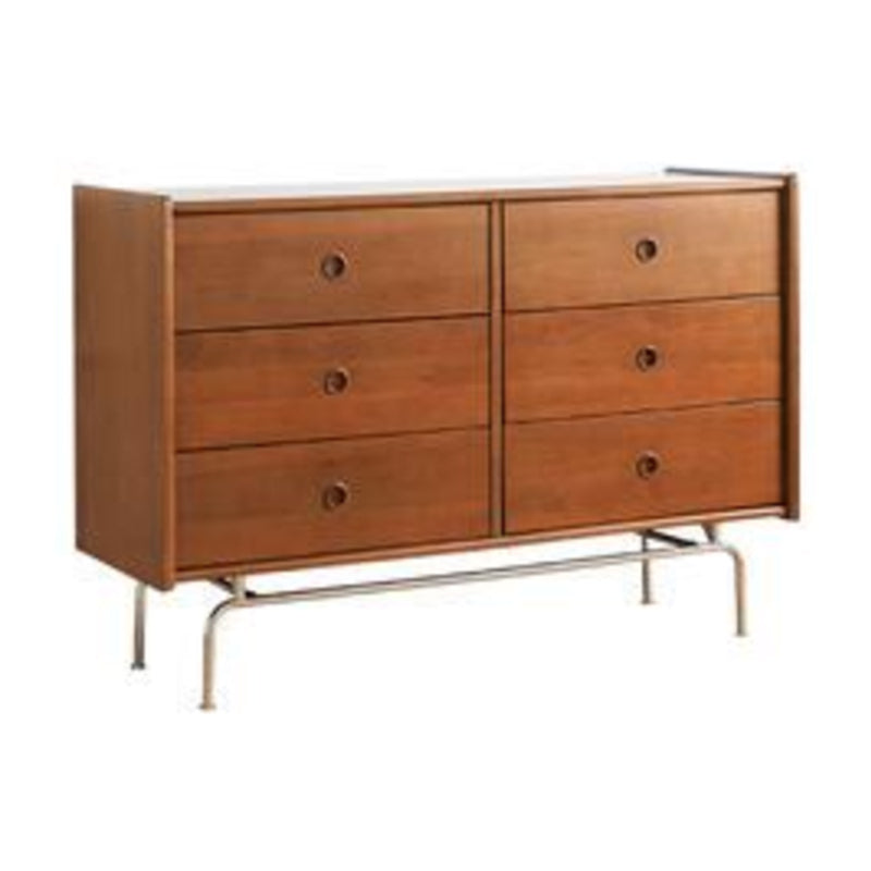 Ultra-Modern Double Dresser Pine Storage Chest Dresser for Bedroom