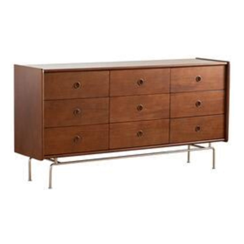 Ultra-Modern Double Dresser Pine Storage Chest Dresser for Bedroom