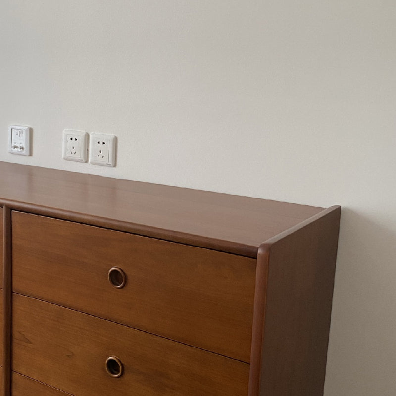 Ultra-Modern Double Dresser Pine Storage Chest Dresser for Bedroom