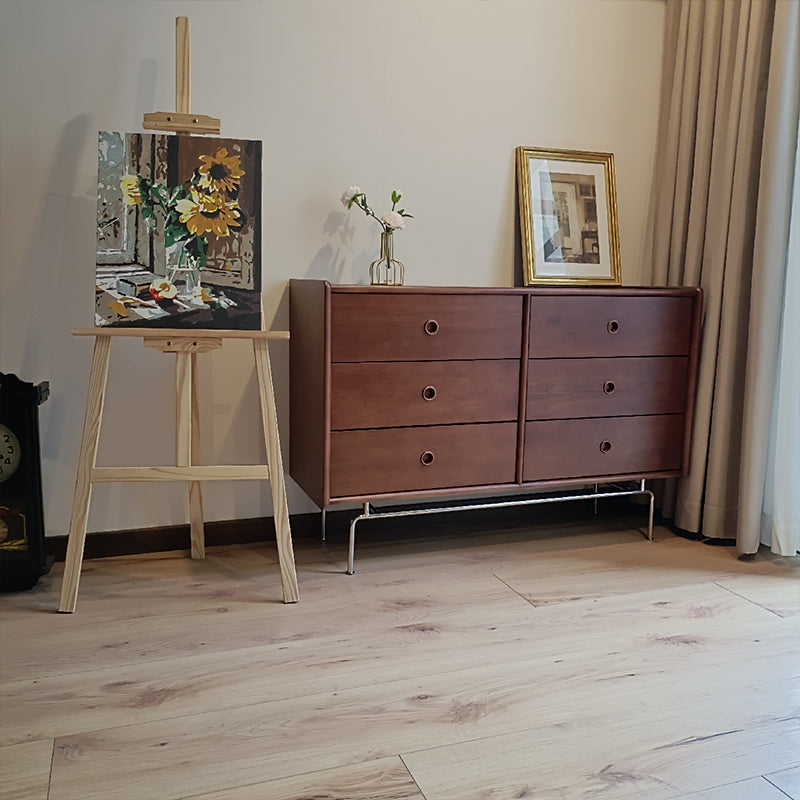 Ultra-Modern Double Dresser Pine Storage Chest Dresser for Bedroom