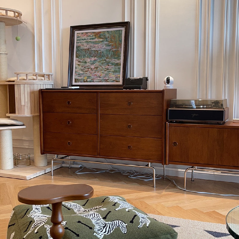 Ultra-Modern Double Dresser Pine Storage Chest Dresser for Bedroom