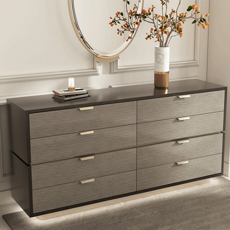 Ultra-Modern Double Dresser Horizontal Birch Storage Chest Dresser for Bedroom