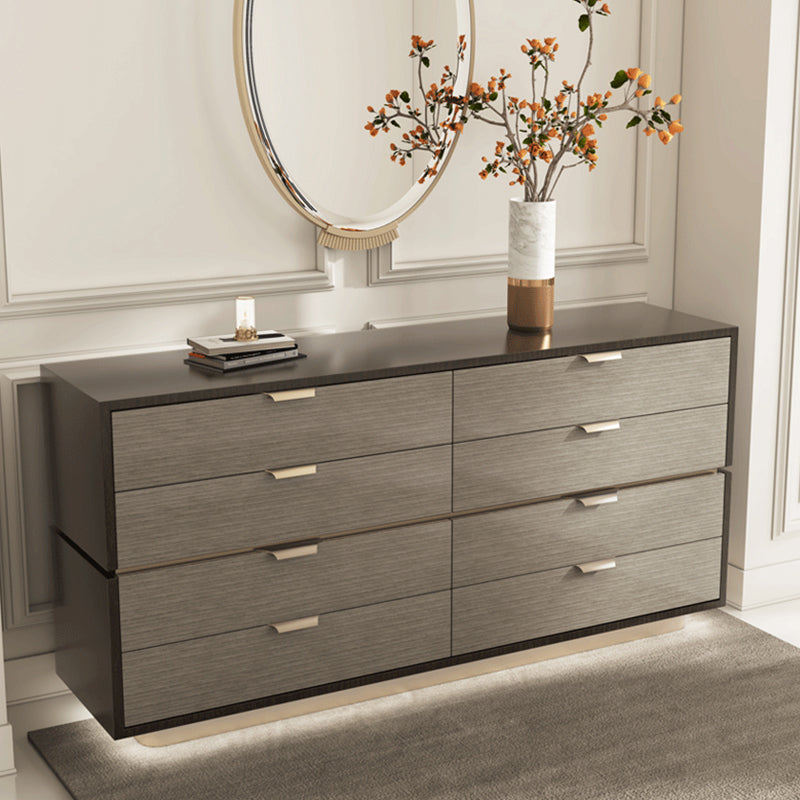 Ultra-Modern Double Dresser Horizontal Birch Storage Chest Dresser for Bedroom