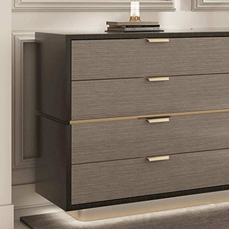 Ultra-Modern Double Dresser Horizontal Birch Storage Chest Dresser for Bedroom