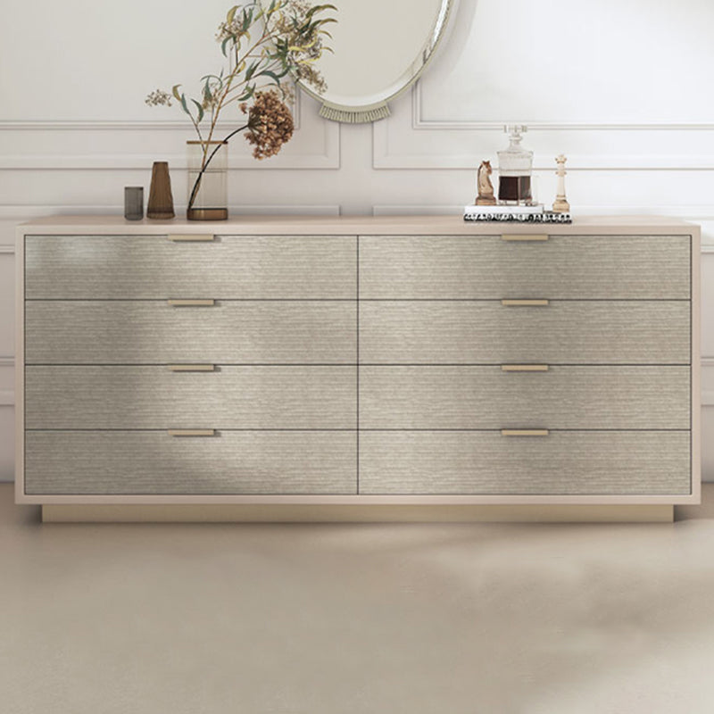 Ultra-Modern Double Dresser Horizontal Birch Storage Chest Dresser for Bedroom