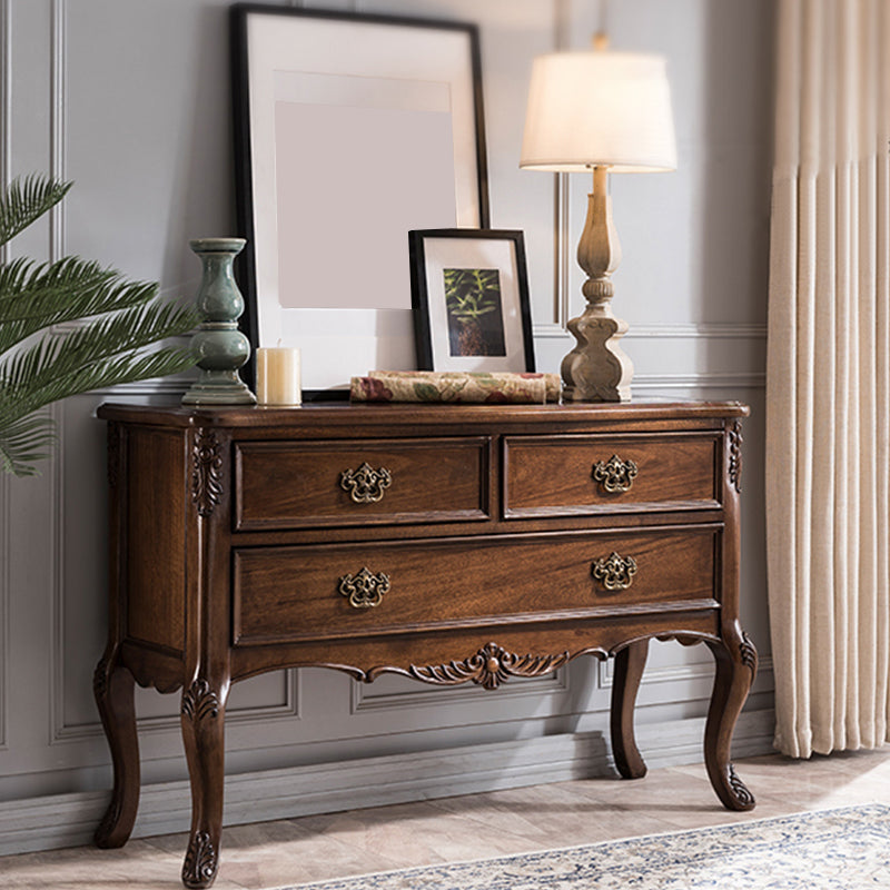 Mid-Century Modern Wood Console Table Rectangle Console Sofa Table for Hall