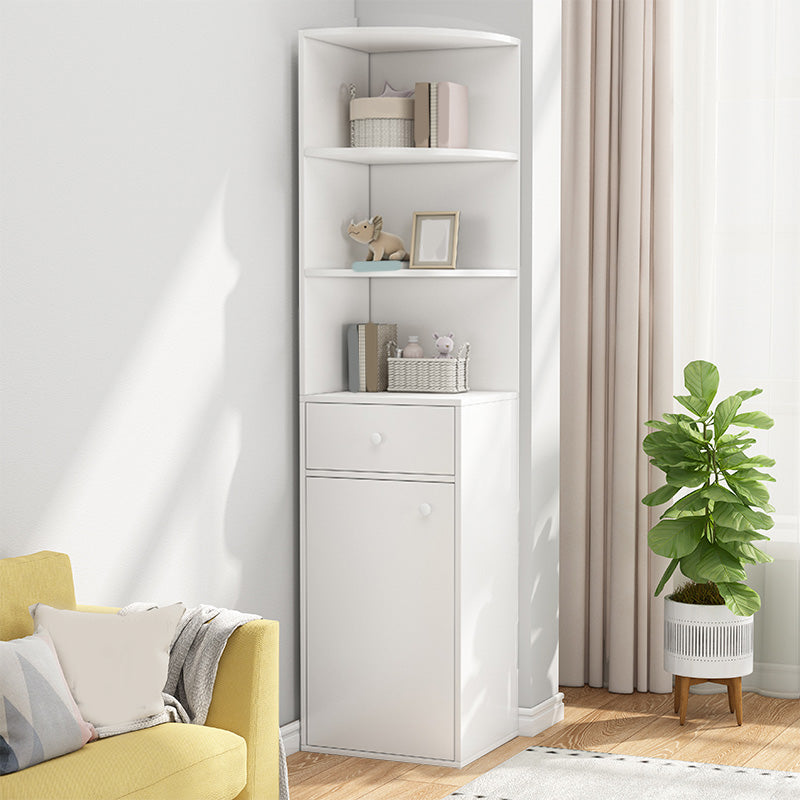 Contemporary Accent Cabinet with Drawers and 1 Wooden Door and Shelves