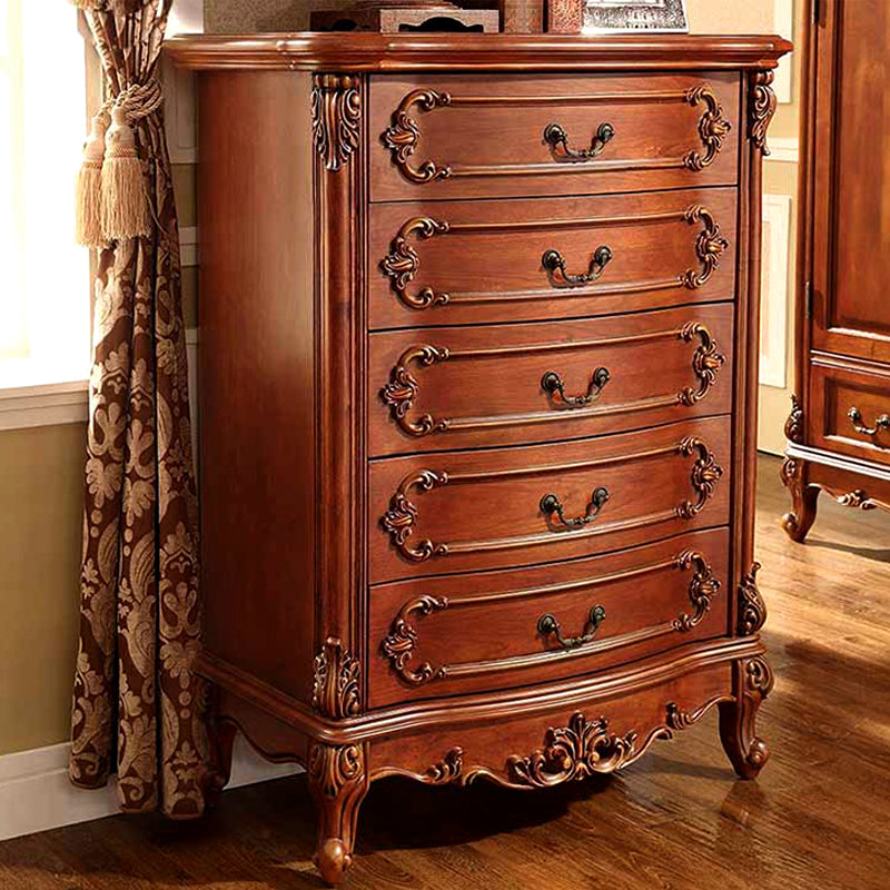 Mid-Century Modern Cabinet/Chest with Drawers and Legs in Solid Wood