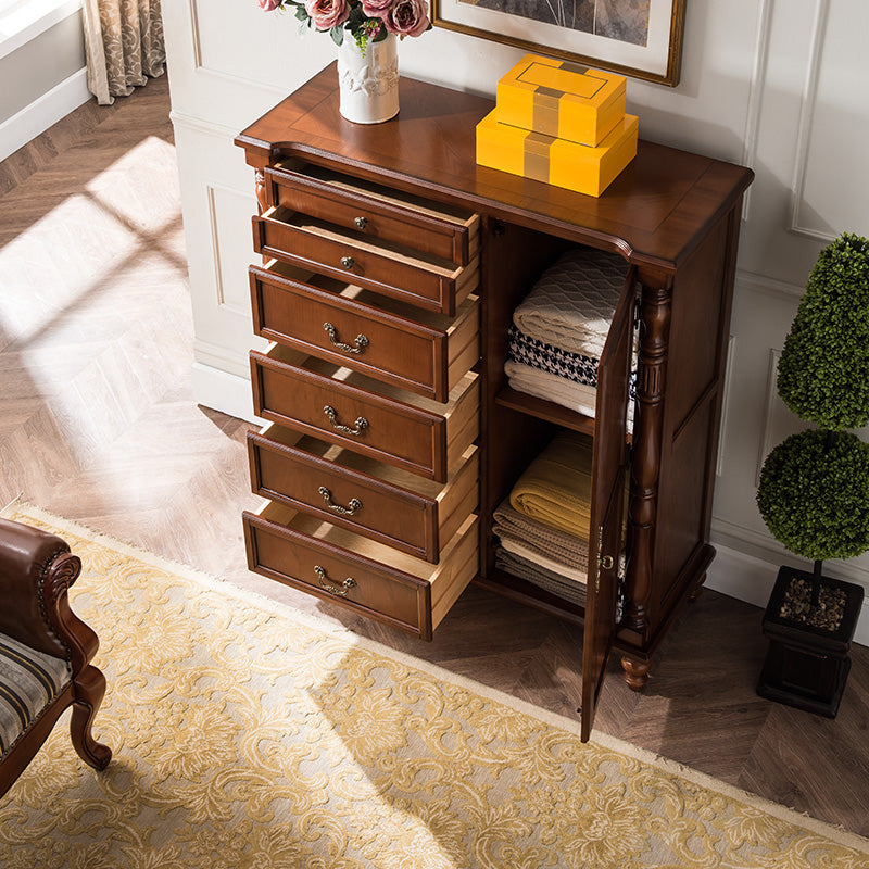 Mid-Century Modern Cabinet/Chest with Drawers and Legs in Solid Wood