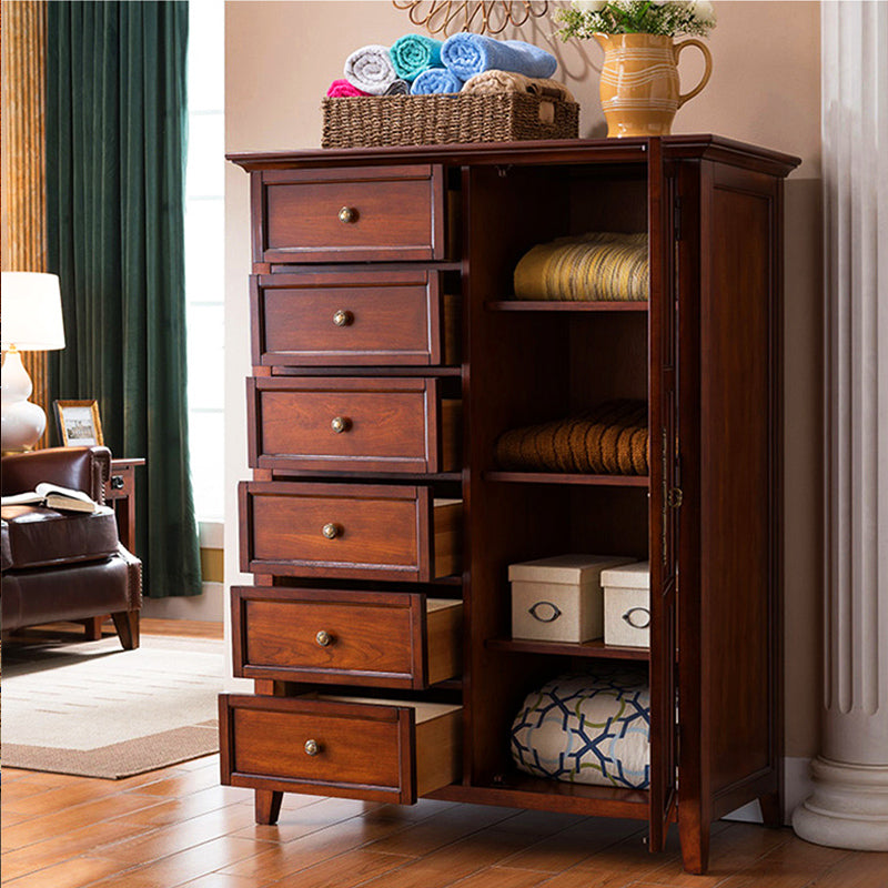 Mid-Century Modern Cabinet/Chest with Drawers and Legs in Solid Wood