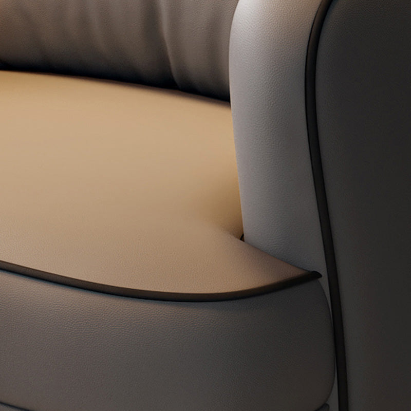 Contemporary Pillow Back Chair Recessed Arms Pillow Back ArmChair