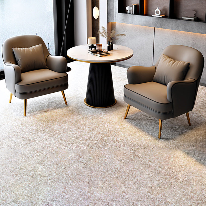 Contemporary Pillow Back Chair Recessed Arms Pillow Back ArmChair