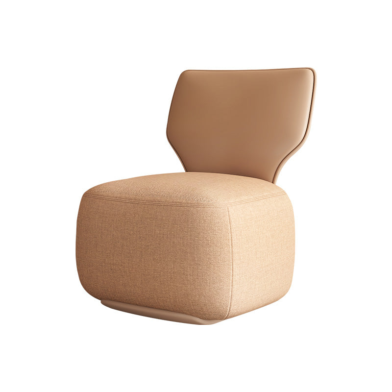 Industrial Upholstered Accent Chair Leather Tight Back Armless Chair