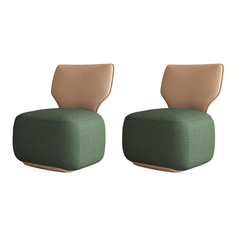 Industrial Upholstered Accent Chair Leather Tight Back Armless Chair