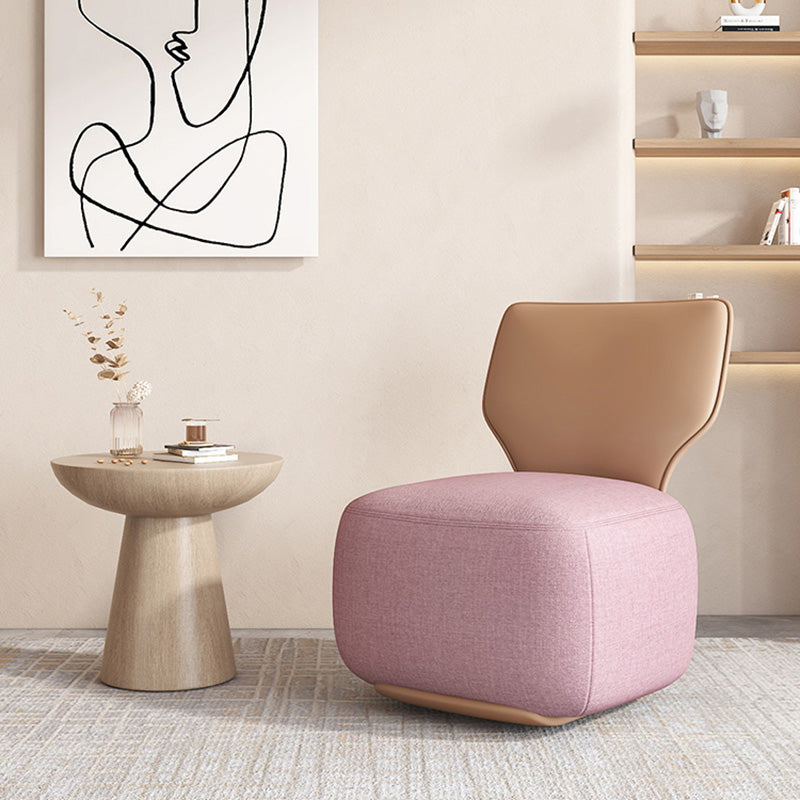 Industrial Upholstered Accent Chair Leather Tight Back Armless Chair