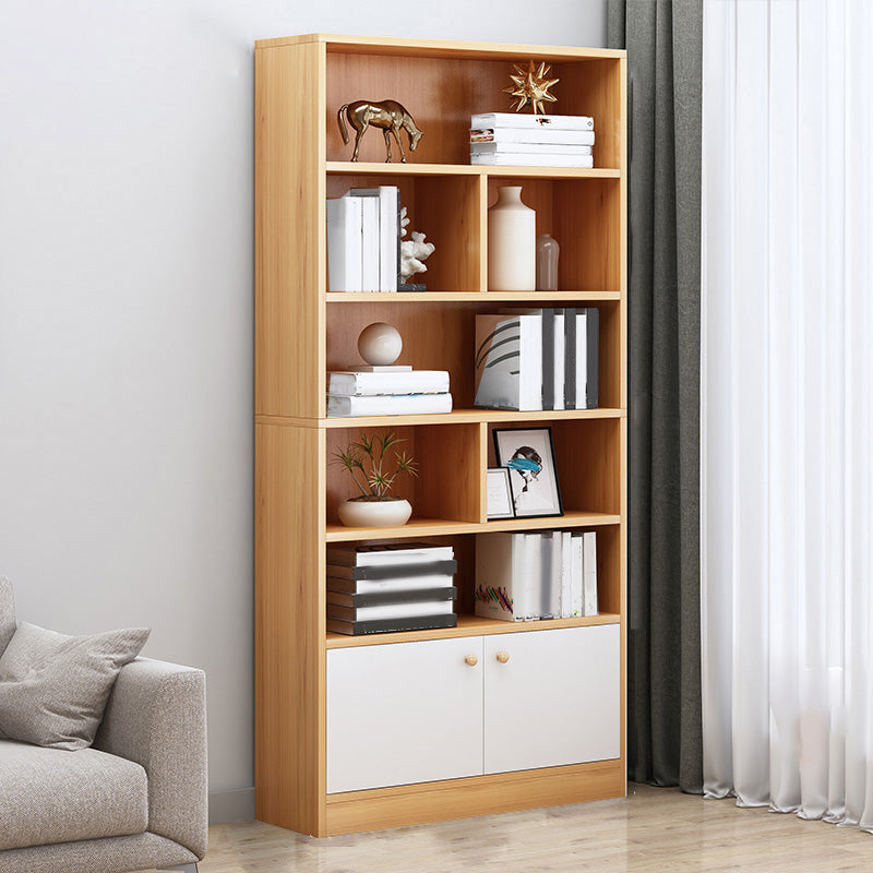 Contemporary Accent Cabinet with Wooden Shelves Rectangle Cabinet