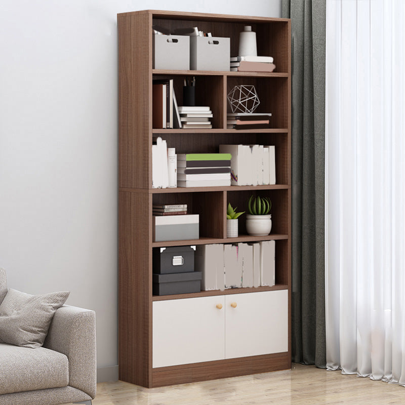 Contemporary Accent Cabinet with Wooden Shelves Rectangle Cabinet
